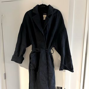 Navy H&M robe coat.